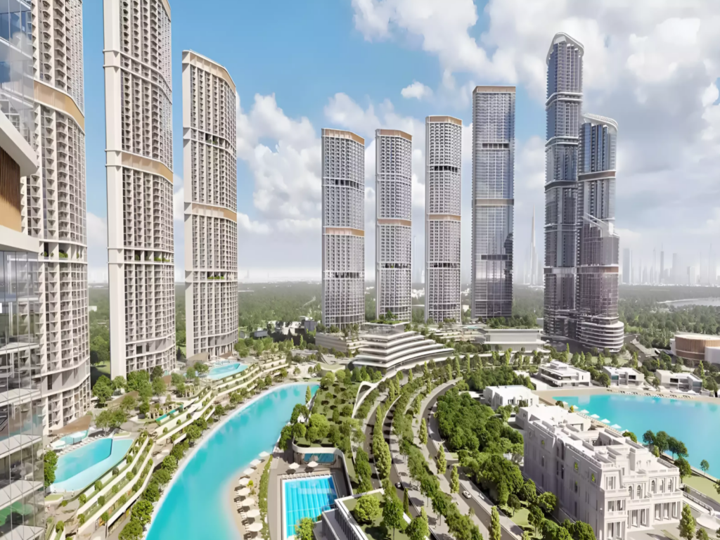 Lagoons & Meydan Racecourse View | High Floor | 340 Riverside Crescent